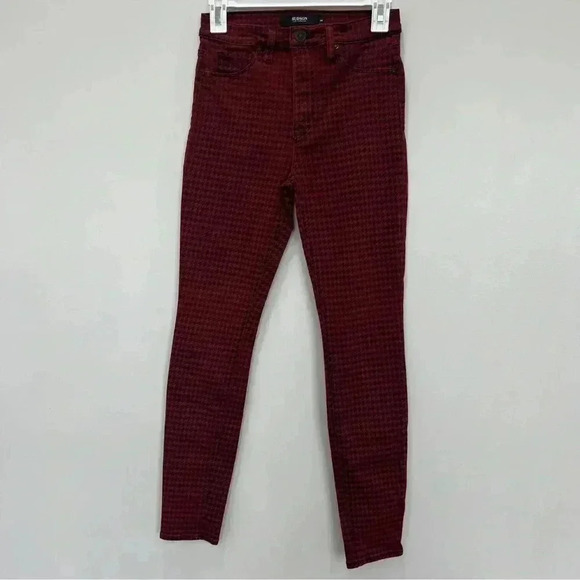 Hudson Barbara High Waist Super Skinny Ankle Stretch Jeans Houndstooth S… - Picture 2 of 10
